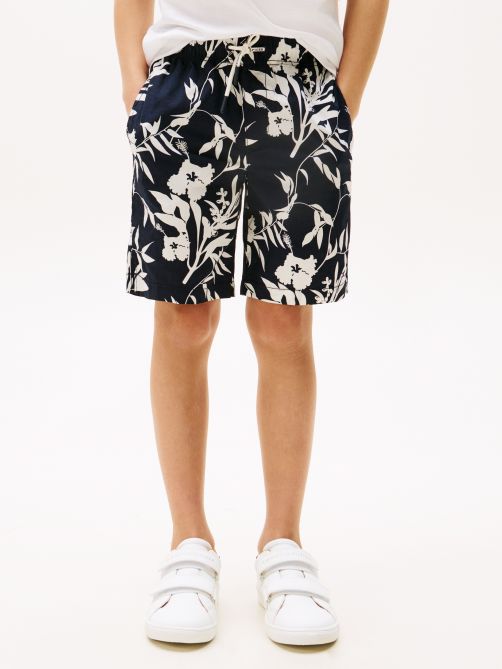 Floral Print Poplin Shorts
