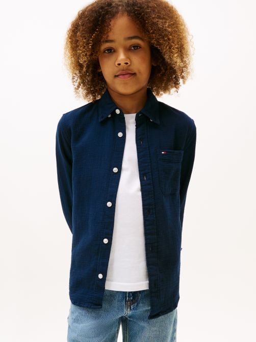 قميص سادة محبوك