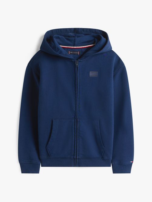 Tonal Flag Embroidery Zip-Thru Hoody