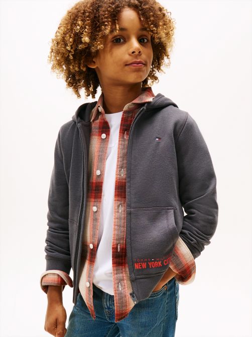 Back Logo Zip-Thru Hoody