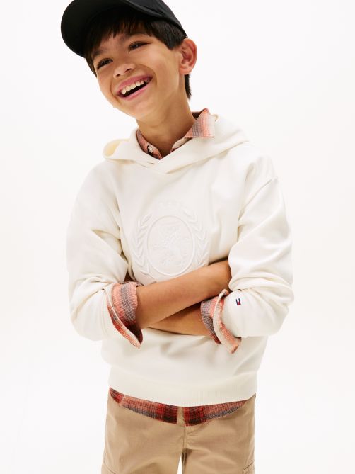 هودي من قماش الإنترلوك مطرز بالشعار