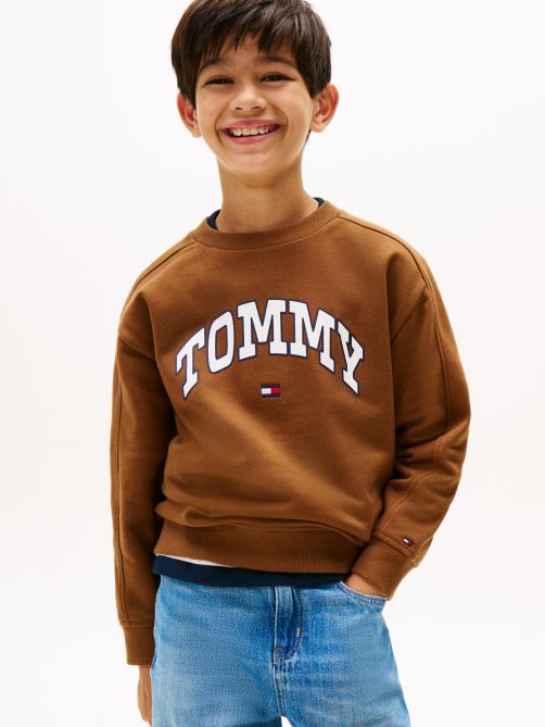 Varsity Logo Print Crew Neck Sweatshirt