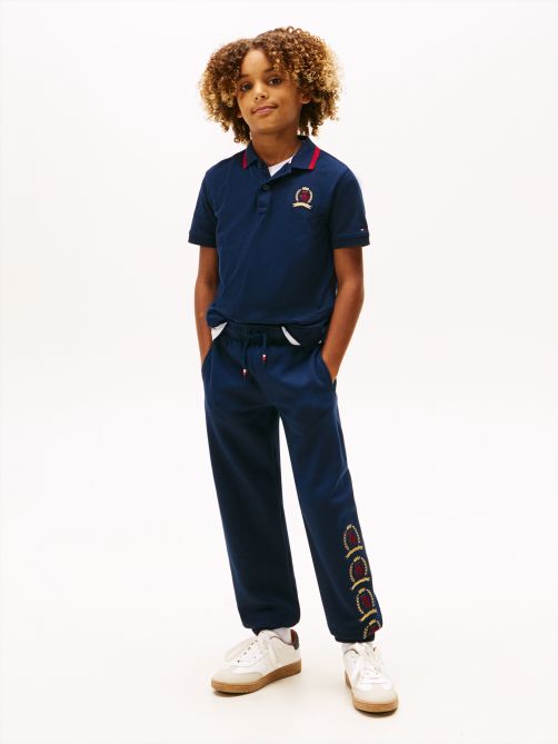 Repeat Crest Embroidery Fleece Joggers