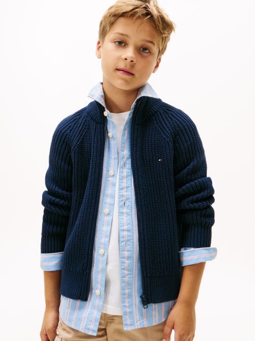 Essential Cardigan Stitch Zip-Thru Cardigan