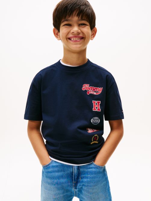 Varsity Multi-Badge Crew Neck T-Shirt