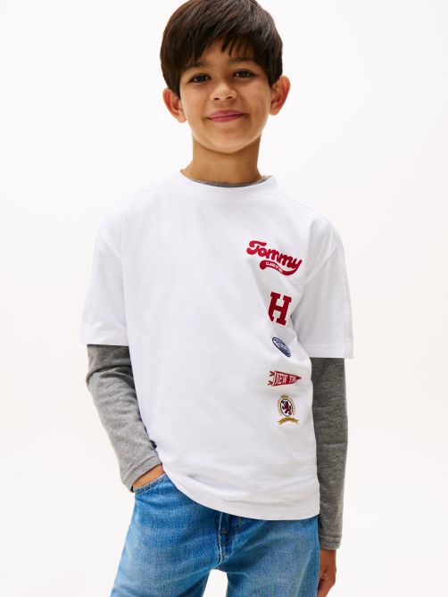 Varsity Multi-Badge Crew Neck T-Shirt