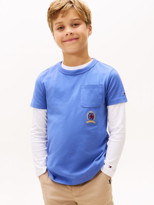 تيشيرت بجيب مزين بشعار تومي