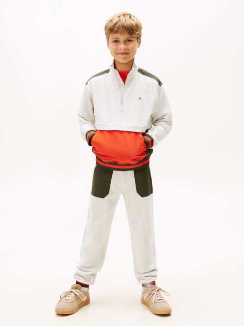 Colour-Blocked Terry Regular Joggers