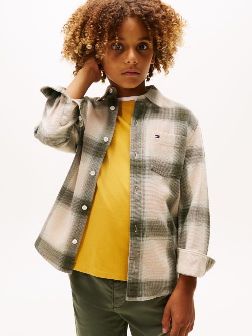 Regular Fit Waffle Knit Check Shirt