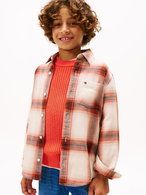 Regular Fit Waffle Knit Check Shirt