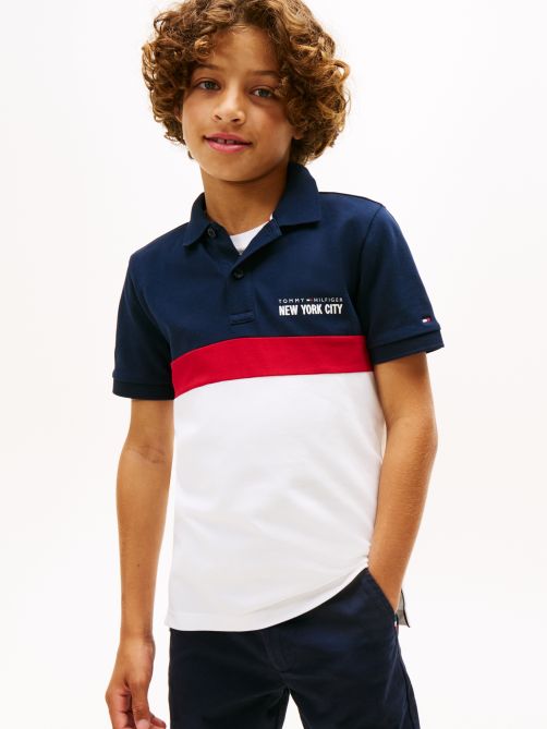 Regular Fit Colour-Blocked Pique Polo Shirt