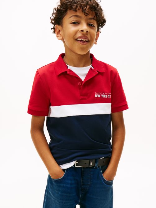 Regular Fit Colour-Blocked Pique Polo Shirt