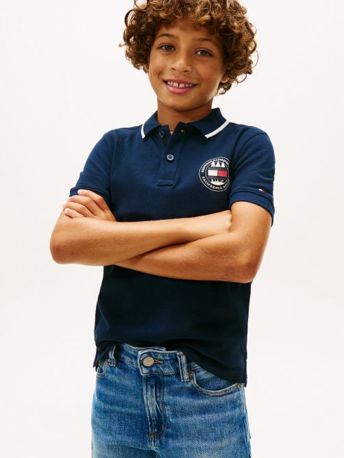 Graphic Polo Knit Polo Shirt