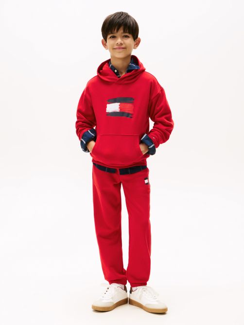 بنطلون رياضي بقصة عادية مزين بعلم هيلفيغر