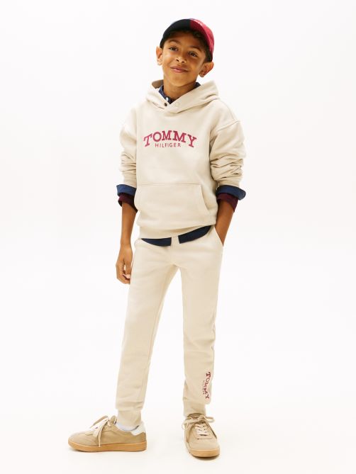 Logo Print Brushed Fleece Joggers