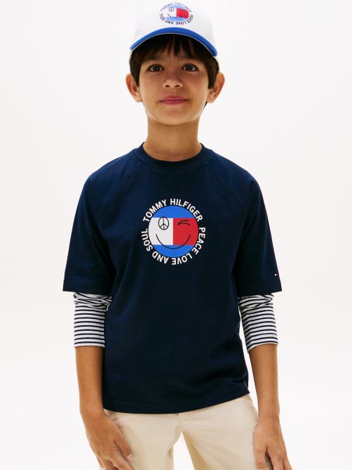 Smiley Flag Logo Jersey T-Shirt
