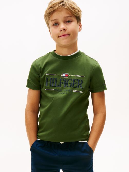 Logo Embroidery Interlock Knit T-Shirt