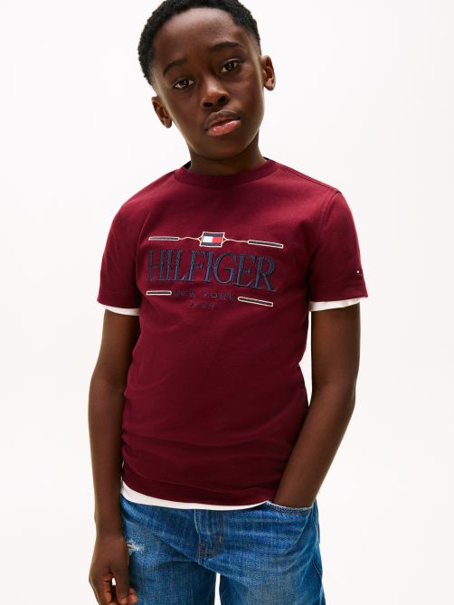 Logo Embroidery Interlock Knit T-Shirt