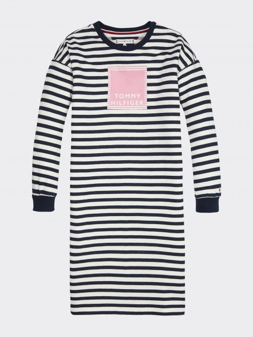Breton Stripe Sweatshirt Dress