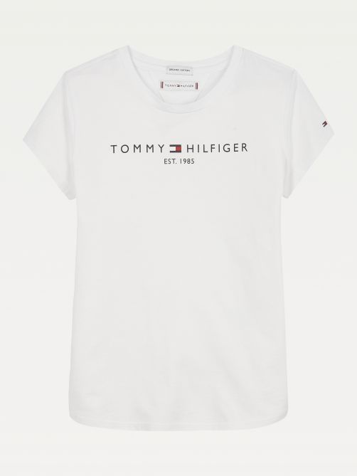 تيشيرت قطن عضوي مزين بالشعار