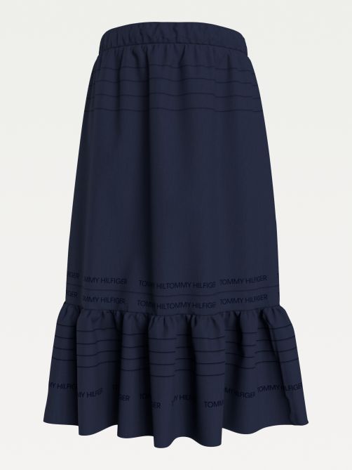 تنورة ماكسي مزينة بالشعار