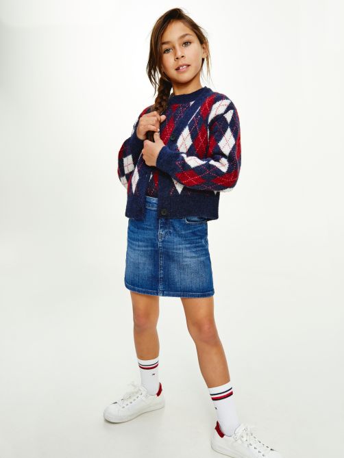 Faded Regular Fit Denim Skirt