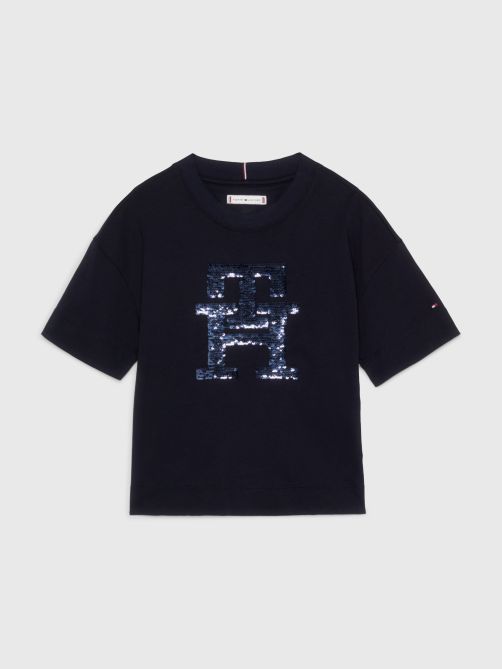 TH Monogram Sequin Archive Fit T-Shirt