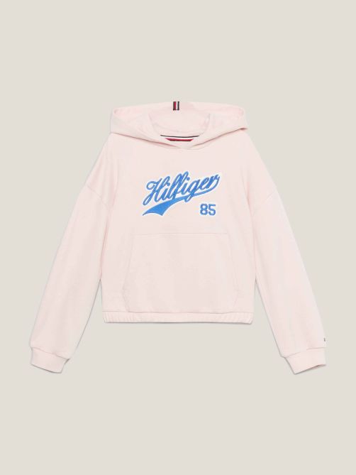 Varsity Script Logo Relaxed Fit Hoodie