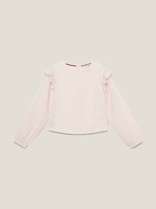 Essential Polka Dot Broderie Anglaise Blouse