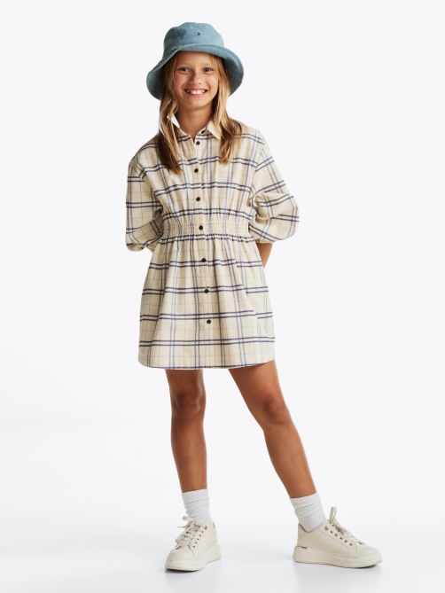 Corduroy Check Shirt Dress