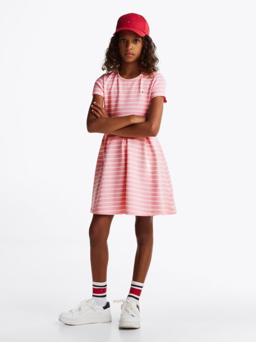 Stripe Fit and Flare Skater Dress