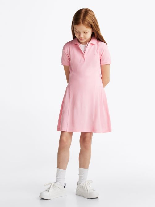 Pleated Polo Dress