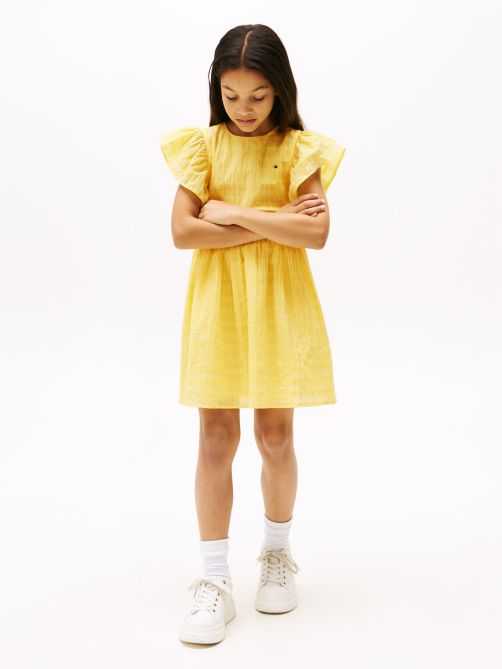 Textured Fit And Flare Dress