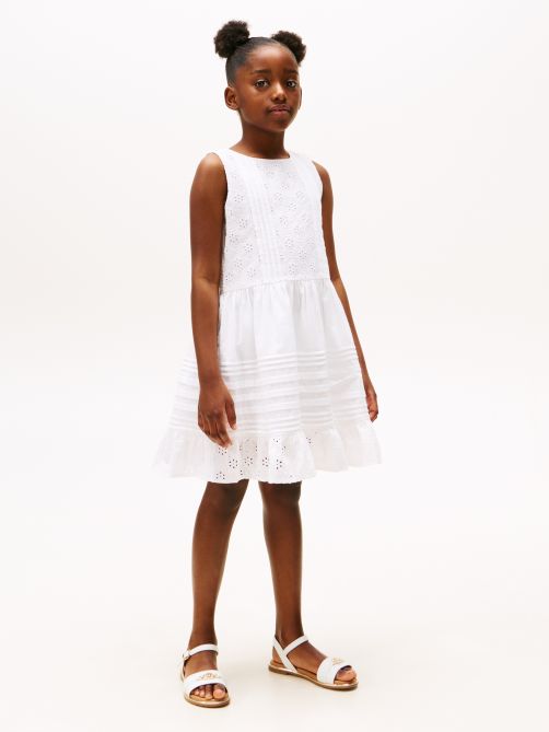 Broderie Anglaise Fit And Flare Dress