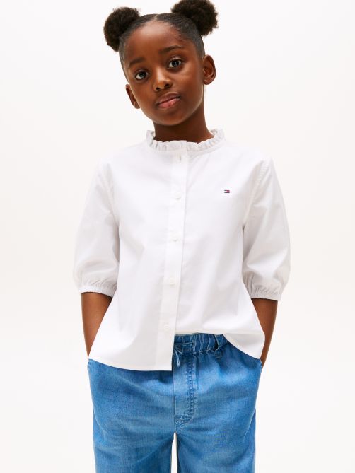 Regular Fit Ruffle Collar Shirt