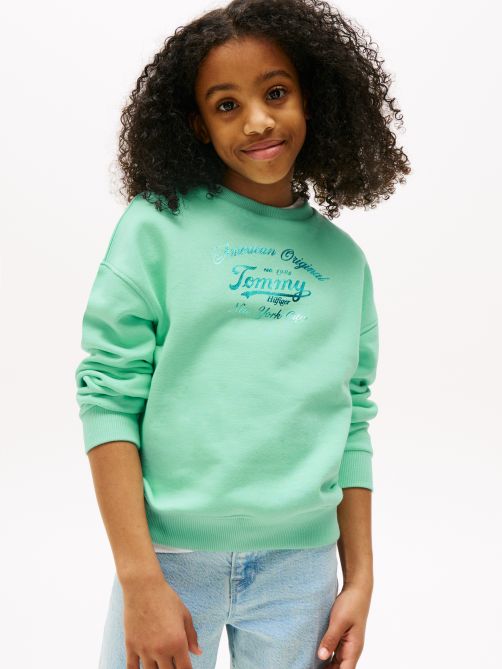 Metallic Logo Relaxed Sweatshirt