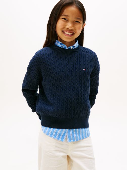 بلوفر محبوك بقصة مريحة