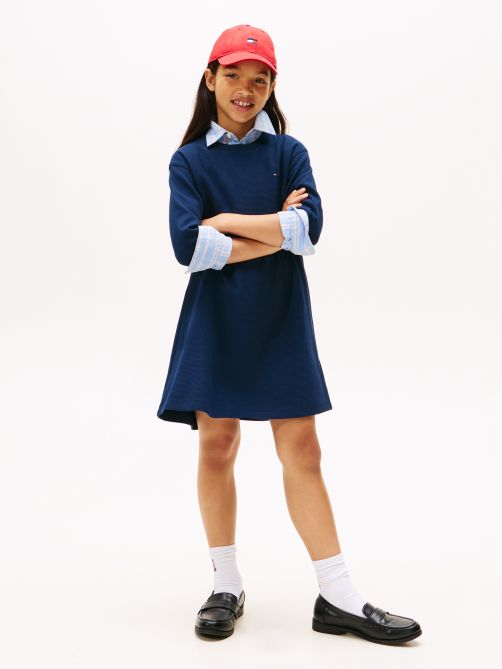 Ottoman Ribbed Relaxed Dress