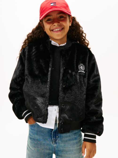 Faux Fur Relaxed Bomber Jacket