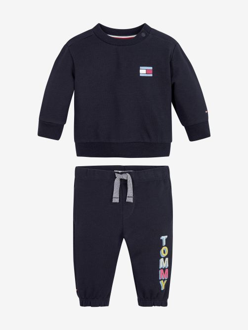 Multicolour Logo Sweatshirt And Joggers Set