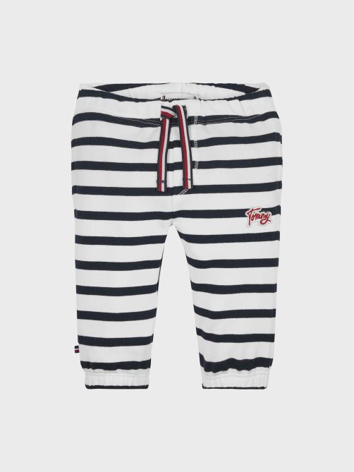 Striped Drawstring Waist Joggers
