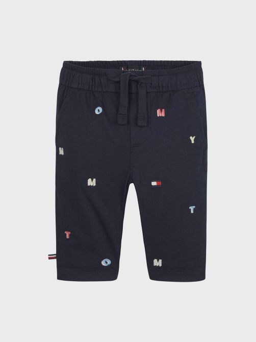 بنطال مطرز بخصر رباط