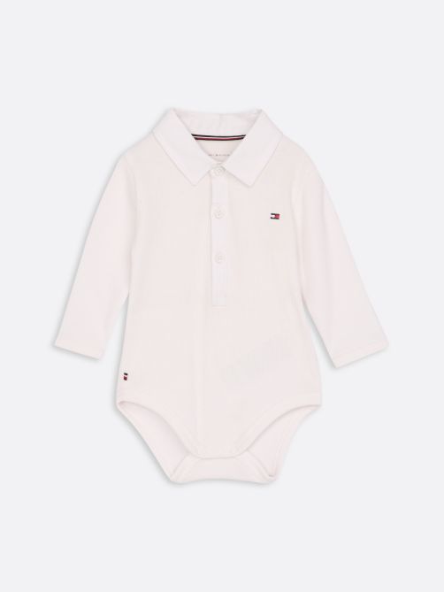 بودي سوت مضلع بأكمام طويلة وياقة