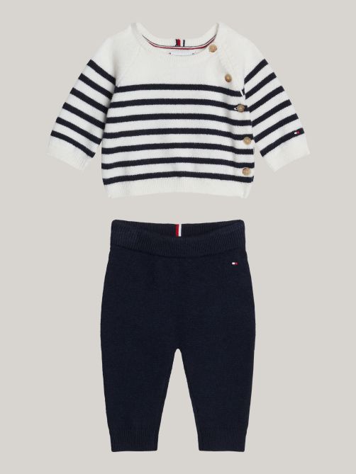 Stripe Knit Jumper and Trousers Set