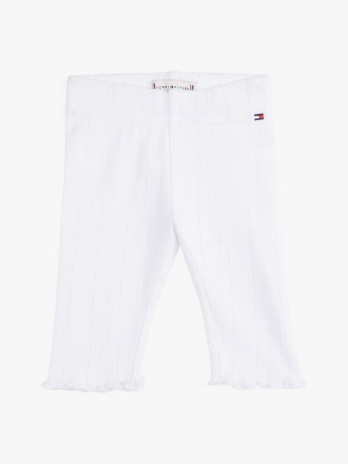 Pointelle Knit Slim Leggings