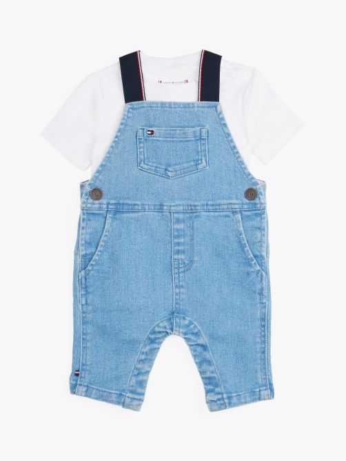 Denim Dungarees And T-Shirt Set