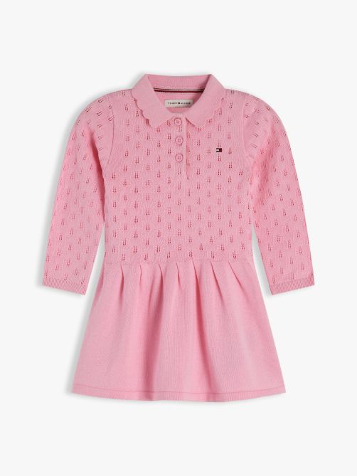 Pointelle Fit and Flare Dress