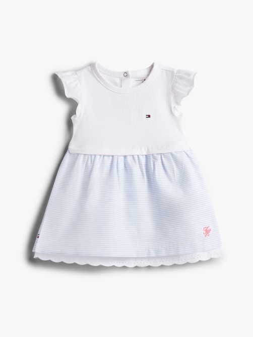 Ithaca Stripe Frill Short Sleeve Dress