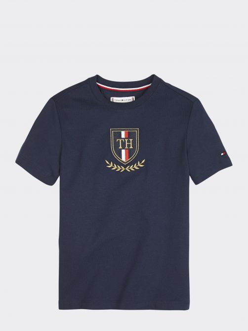 تي شيرت بدرع وأحرف شعار تومي هيلفيغر