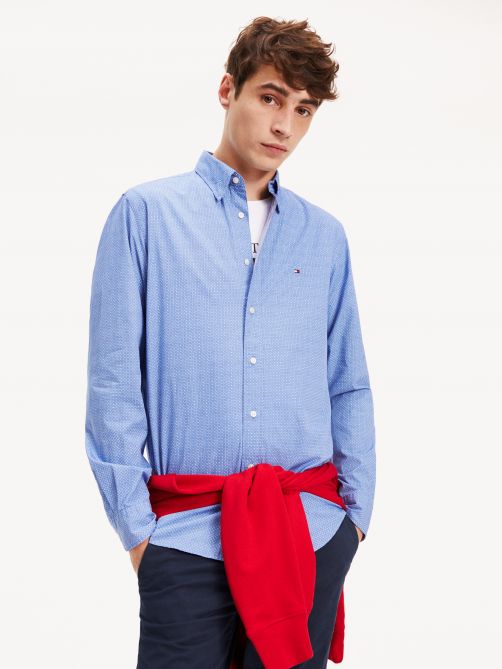 Regular Fit Abstract Micro Print Shirt